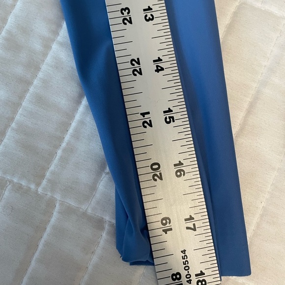 Alex Evenings V-Neck 3/4 Sleeve Compression Ruched Faux Wrap Sheath Dress Blue - Picture 12 of 13